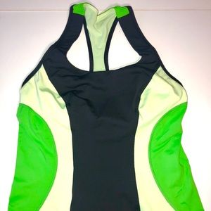 Lulu Tank -Lime green/black - size 8